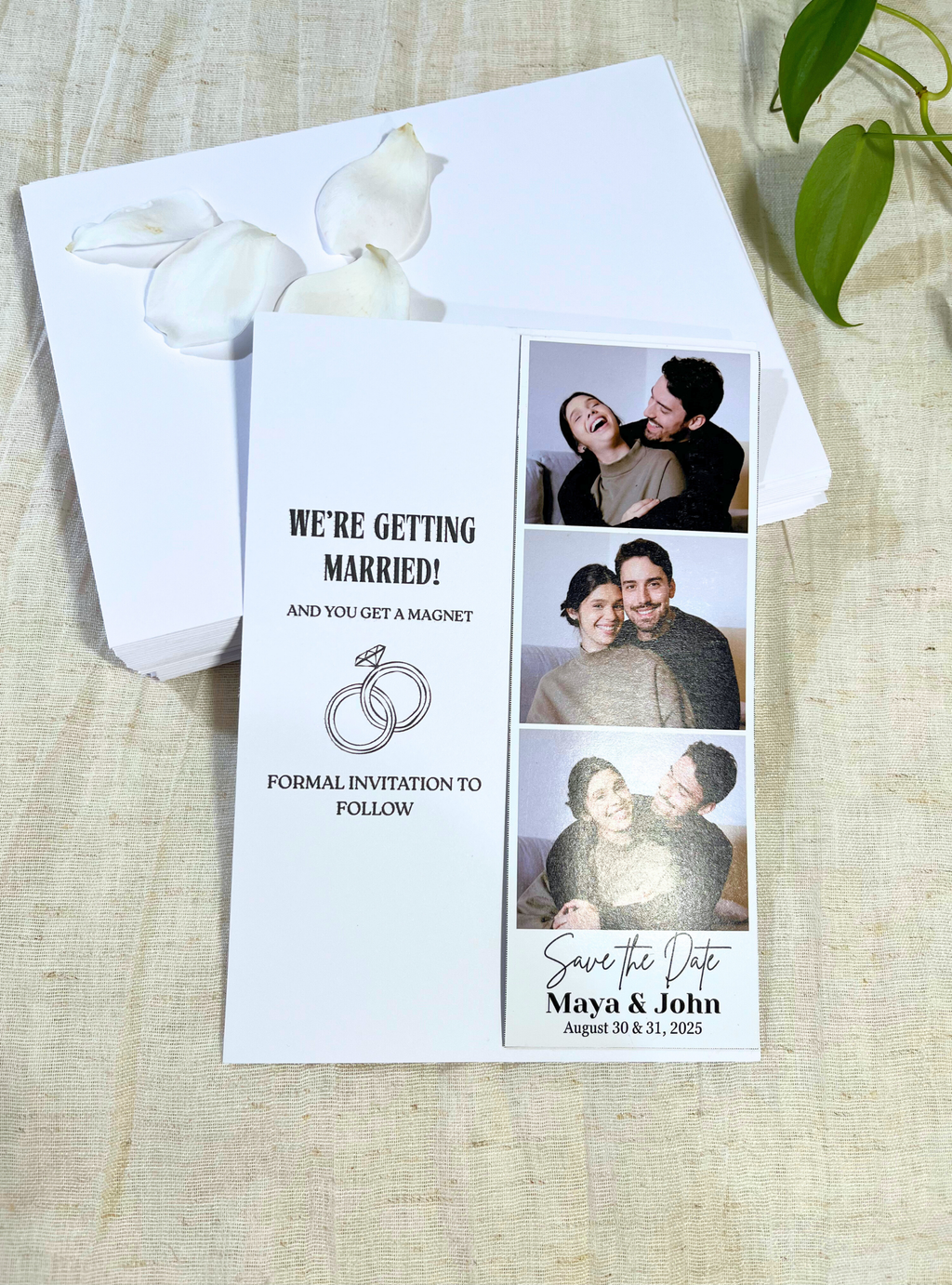 Save The Date Photo Strip Magnet