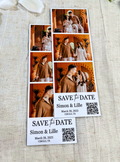 Save The Date Photo Strip Magnet With QR Code