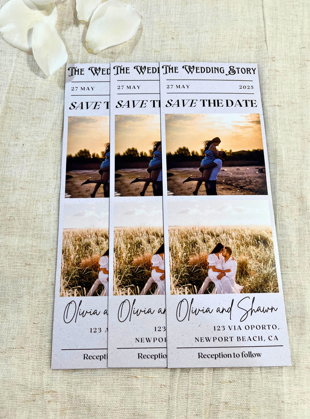 Vintage Save The Date Photo Strip Magnet